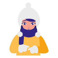 cute little boy with winter clothes