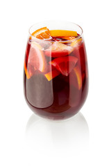 hot wine punch white background