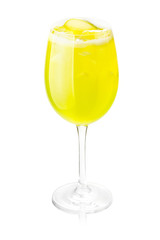 refreshing non-alcoholic cocktail white background