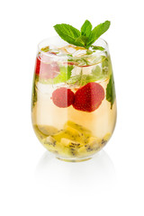 hot wine punch white background