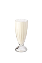 A delicious cold milk shake  white background