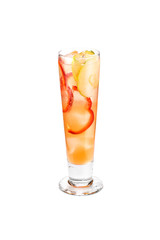 refreshing non-alcoholic cocktail white background