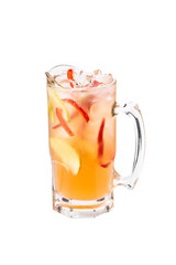 refreshing non-alcoholic cocktail white background