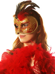 Woman with mask