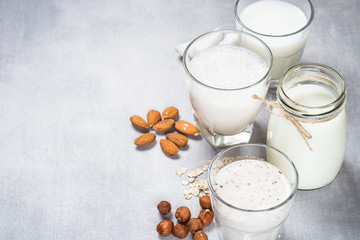 Vegan non dairy alternative milk. 