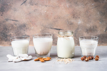 Vegan non dairy alternative milk. 