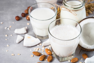 Vegan non dairy alternative milk. 