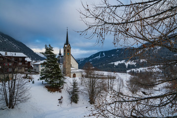 church in Sedrun city, Switzerland