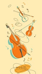 Vintage abstract musical background