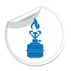 Camping stove icon vector