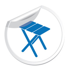 Camping stool icon