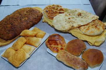 Traditional organic Turkish bread types