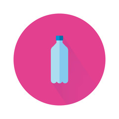 Logo bottle in flat style. Water balance concept.