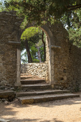 Stone gate entry