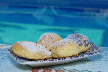Turkish cake by poolside