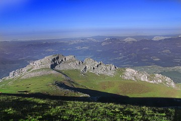 views of the Gorbea mountain of the Basque country