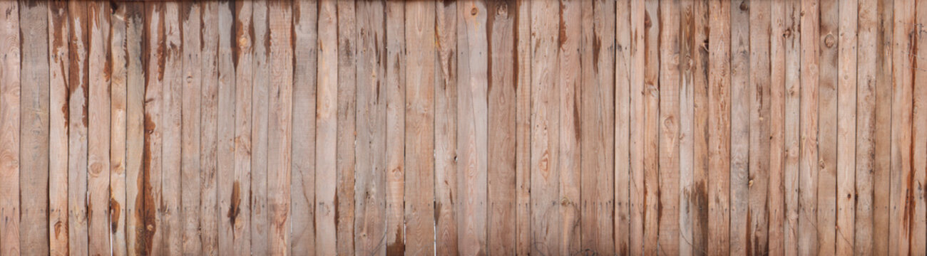 Fototapeta Brown wood colored plank wall texture background