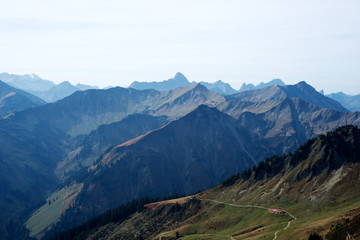 Fototapeta premium Allgäuer Alpen - Blick vom Walmendinger Horn 
