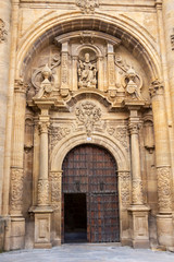 Fototapeta na wymiar Baroque portal of the demolished Church of San Pedro, Church of St. Peter in Viana, Navarre Spain on the Way of St. James, Camino de Santiago