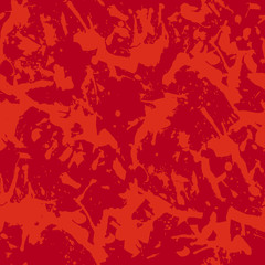 Funky abstract red paint splashes seamless pattern