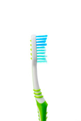 colored toothbrush on an isolated background, close up