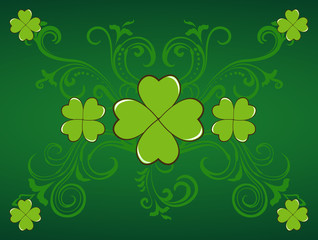 Saint Patrick's Day green clover background