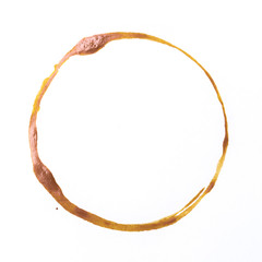 tee or coffee cup rings isolated on a white background.