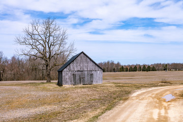 Obraz premium Old Barn in a Meadow