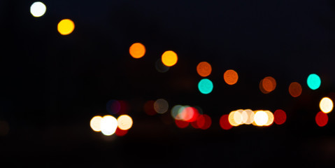 abstract bokeh background on the road