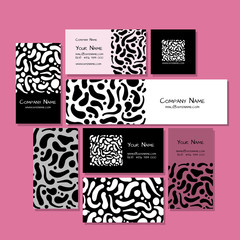 Business cards design, abstract liguid background