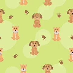 Poster Speelgoed Leuk hond naadloos patroon