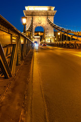 Kettenbrücke bei Nacht, Budapest
