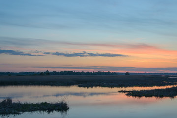 Sunset over the lake