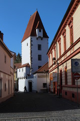 Fototapeta na wymiar Bulwark tower in České Budějovice, South Bohemia, Czech republic