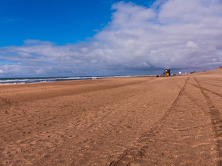 Footprint across the beach