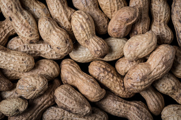 Detail of peanuts with peel