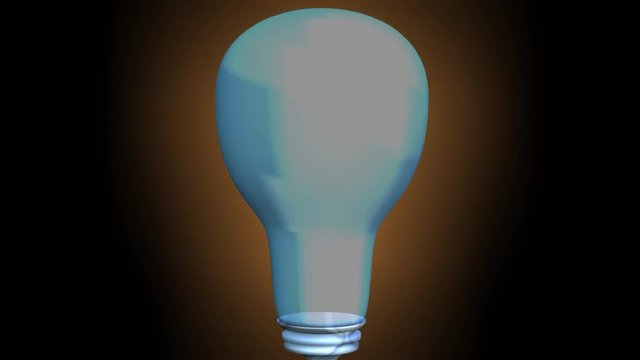 Good idea, animation with light bulb and 3d lettering. Motivation video fo soft skills training, business education, manager courses, 3d video