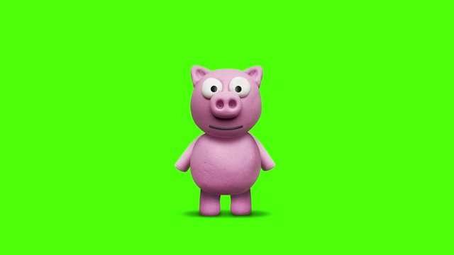 Schwein laufend – Animation aus Knete