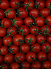 Cherry tomatoes on market