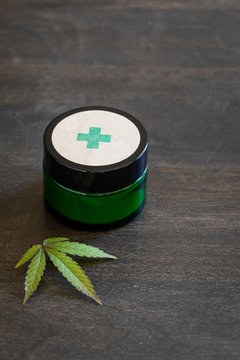Jar of topical medicinal cannabis