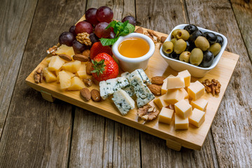Cheese plate italian food