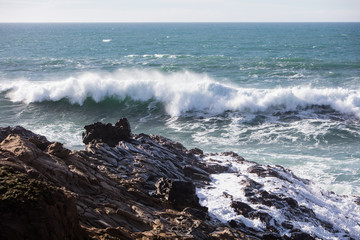 Powerful Waves Crash on Northern California Coast in Sonoma