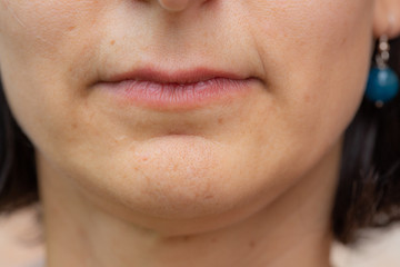 Closeup of woman's mouth