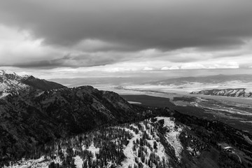 Black and White Landscape Grand Teton National Park