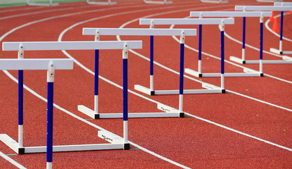 Hurdle rack, in the track and field