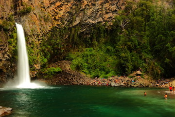 Salto de la Leona, Radal 7 Tazas, Molina, Región del Maule, Chile.