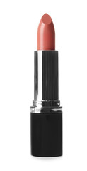 Obraz premium Bright lipstick on white background. Professional makeup product
