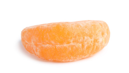 Naklejka na ściany i meble Piece of ripe tangerine on white background