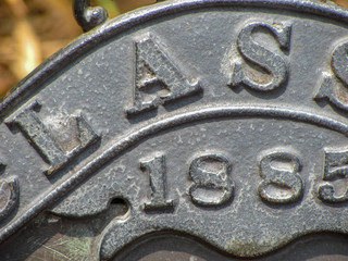 cast iron bench closeup