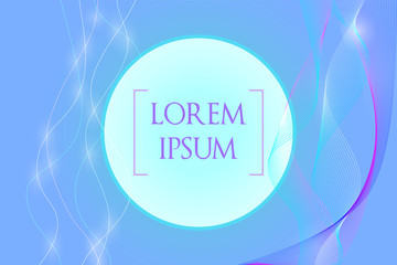 Abstract violet background with lines with a circular inscription.